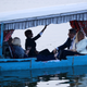 European MPs enjoying a Shikara ride in Srinagar’s Dal Lake.
